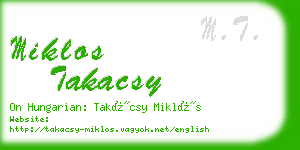 miklos takacsy business card